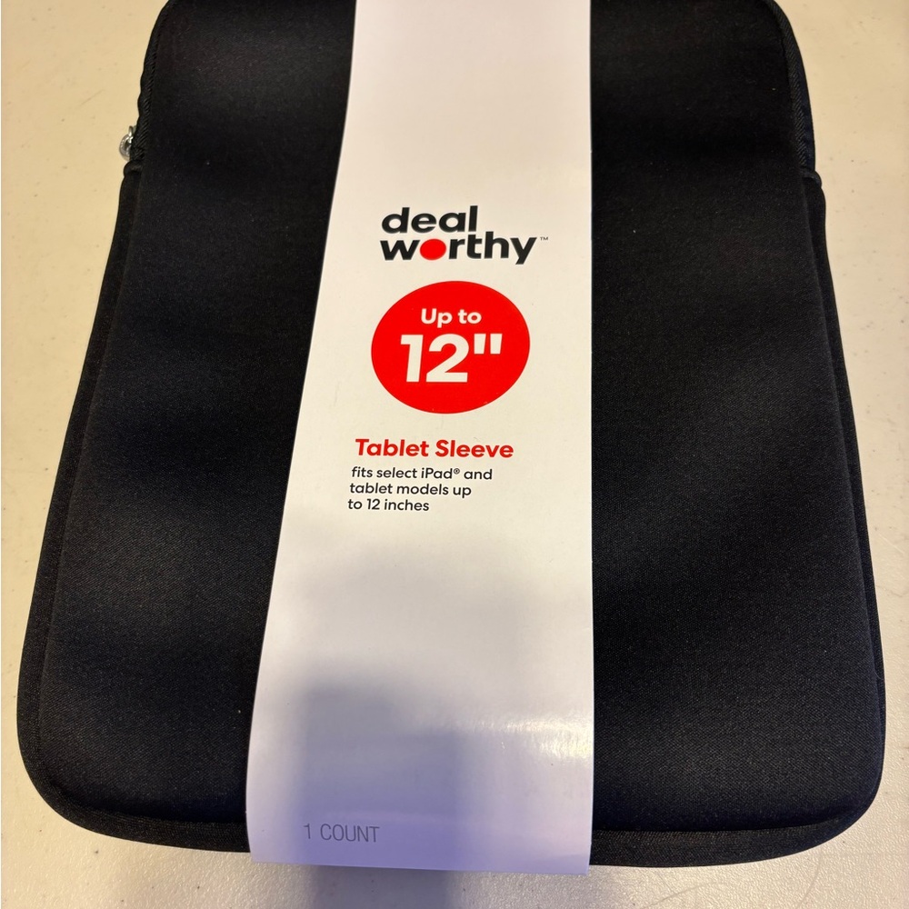 Black Tablet Sleeve for 12" Devices